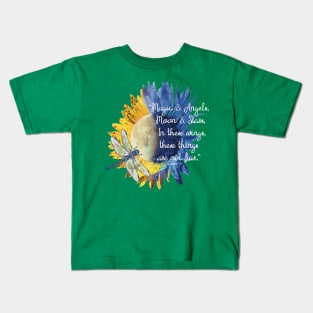 Sunflower Moon Dragonfly Quote Kids T-Shirt